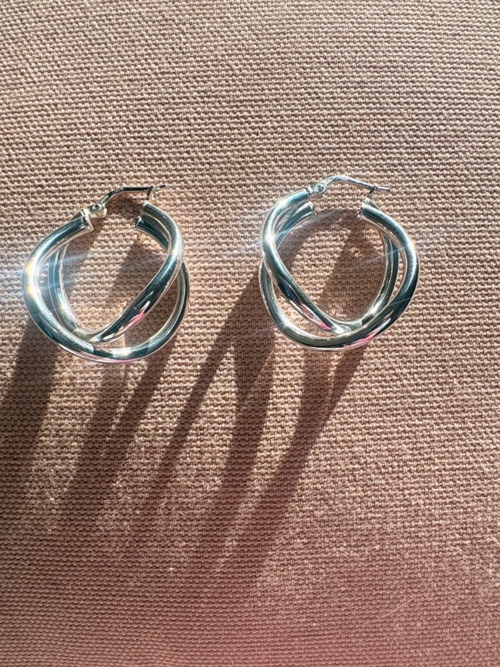 Italian Made in Italy Sterling Hoop Earrings